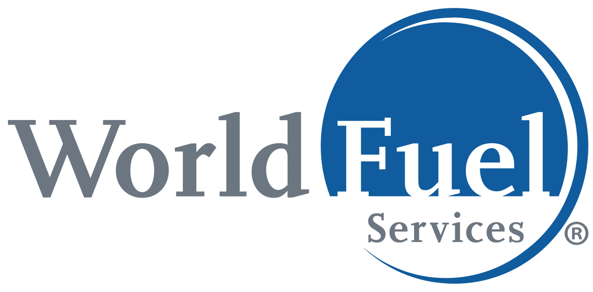 World Fuel Services logo on black background.